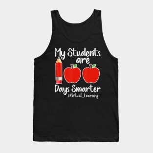 100th Day Of School Gift for Teacher Virtual Learning Gifts Tank Top